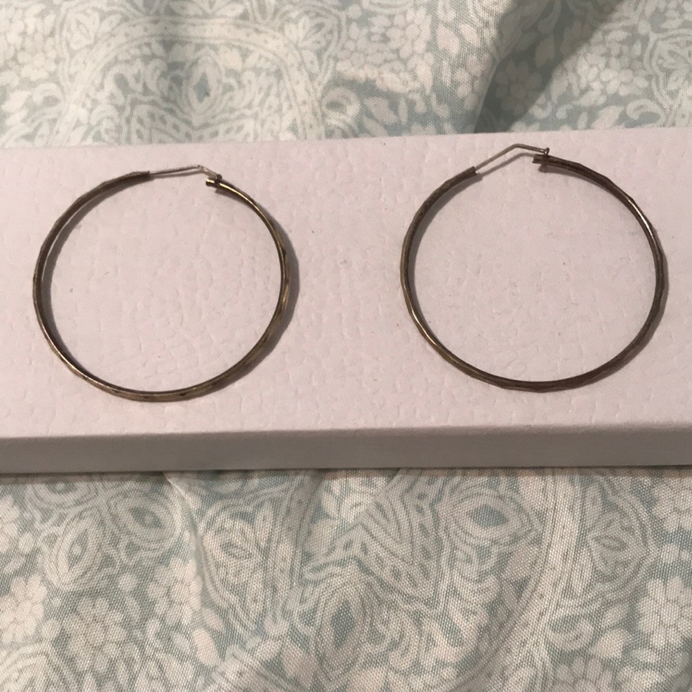Sterling silver hoop earrings